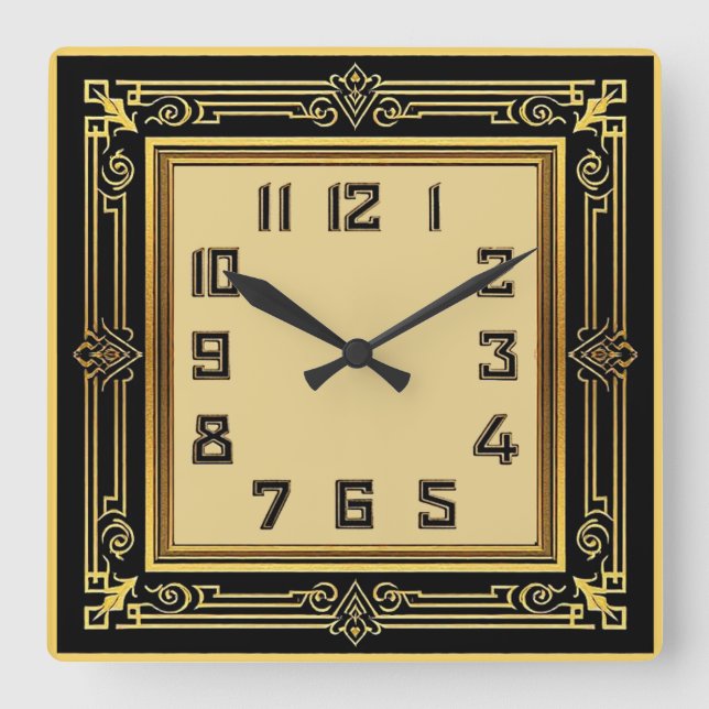 Reloj Cuadrado Art Deco (Anverso)