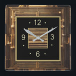 Reloj Cuadrado Art Deco<br><div class="desc">Gran diseño de reloj. Te encantará como a otros. Tenga la libertad de usar este diseño para otro producto que desee o para el personalizar y agregue su texto. Sígueme por más. Gracias. Que tengas un buen día.</div>