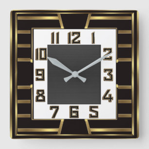 Reloj Cuadrado Art Deco