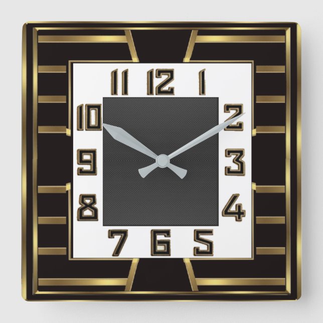 Reloj Cuadrado Art Deco (Anverso)