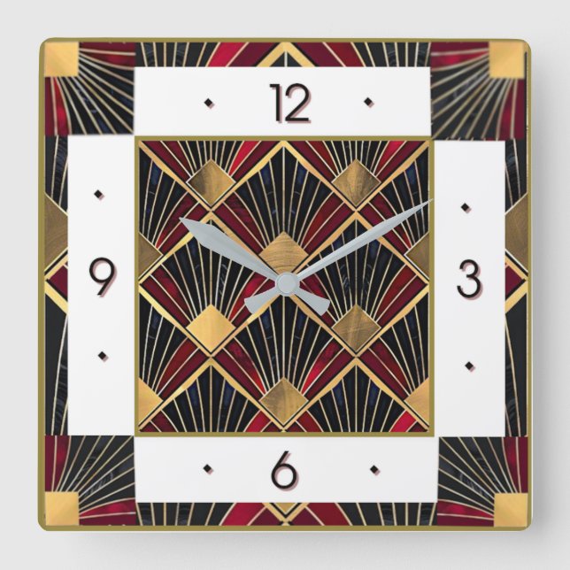 Reloj Cuadrado Art Deco (Anverso)