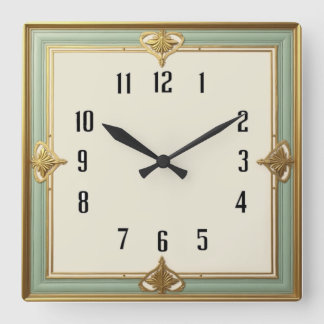 Reloj Cuadrado Art Deco