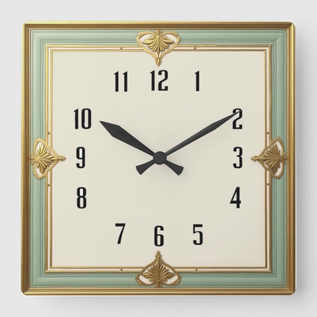 Reloj Cuadrado Art Deco (Anverso)