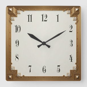 Reloj Cuadrado Art Deco