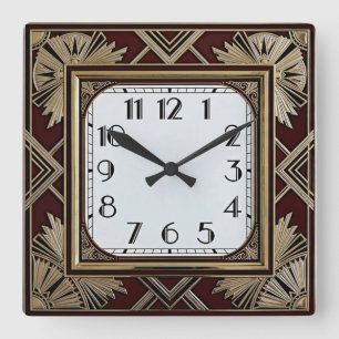 Reloj Cuadrado Art Deco