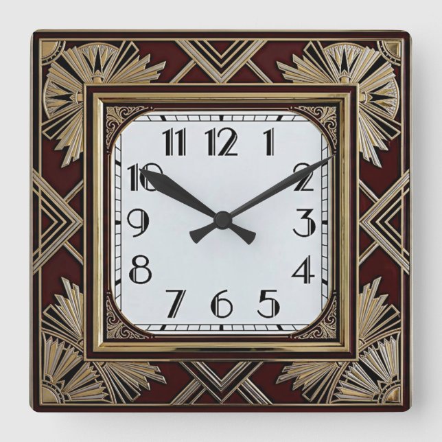 Reloj Cuadrado Art Deco (Anverso)