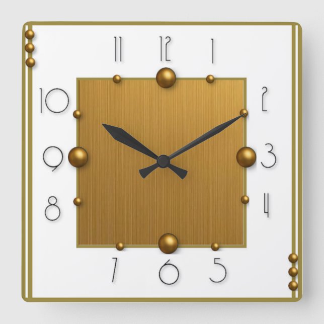 Reloj Cuadrado Art Deco (Anverso)