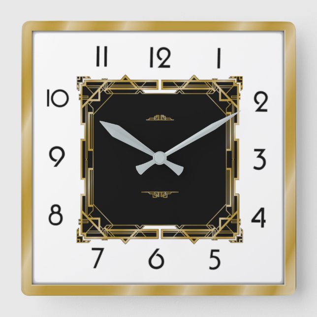 Reloj Cuadrado Art Deco (Anverso)