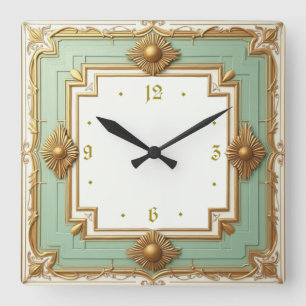 Reloj Cuadrado Art Deco