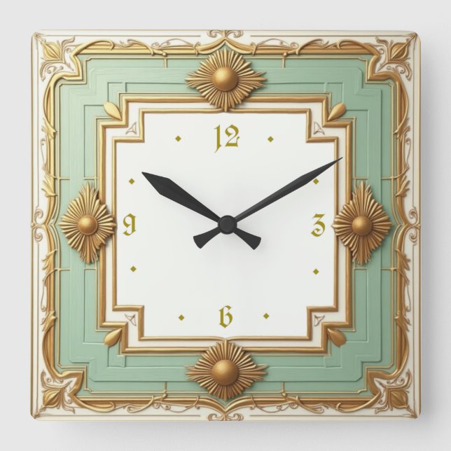 Reloj Cuadrado Art Deco (Anverso)