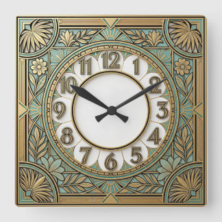 Reloj Cuadrado Art Deco