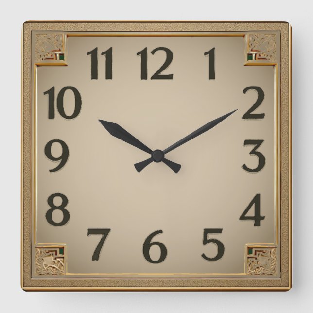 Reloj Cuadrado Art Deco (Anverso)