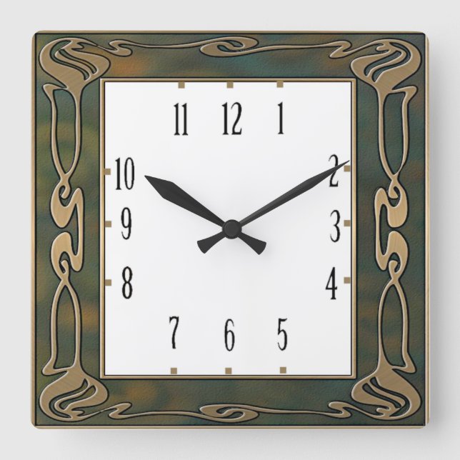 Reloj Cuadrado Art Deco (Anverso)