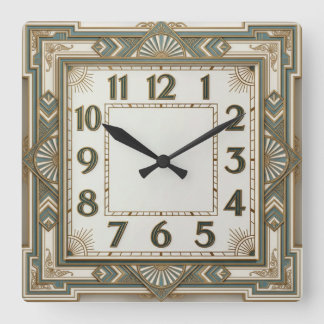 Reloj Cuadrado Art Deco