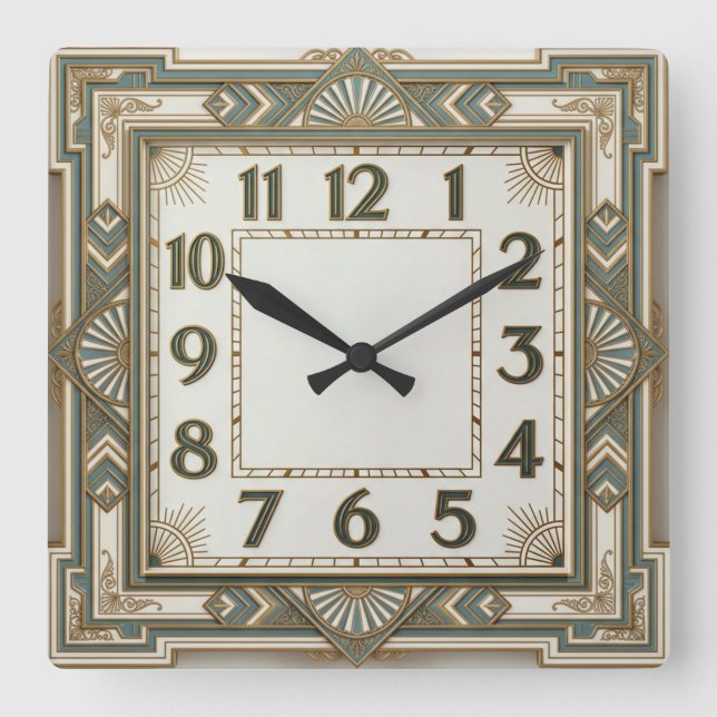 Reloj Cuadrado Art Deco (Anverso)