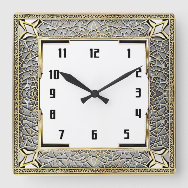 Reloj Cuadrado Art Deco (Anverso)