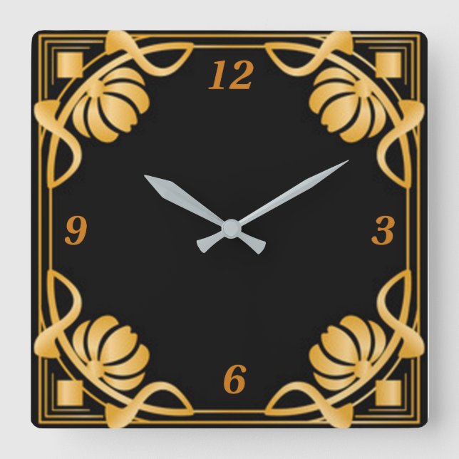 Reloj Cuadrado Art deco (Anverso)