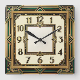 Reloj Cuadrado Art Deco