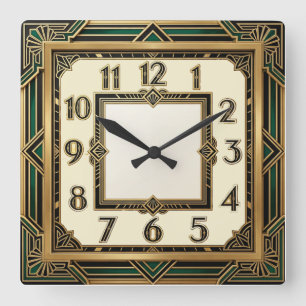 Reloj Cuadrado Art Deco