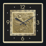 Reloj Cuadrado Art Deco<br><div class="desc">Gran diseño. Te encantará como a otros. Puede usar este diseño para otro producto o agregar su texto. Gracias. Sígueme por más. Que tengas un buen día.</div>