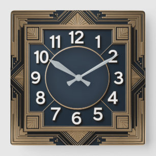 Reloj Cuadrado Art Deco