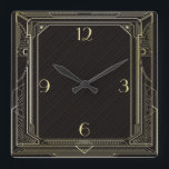 Reloj Cuadrado Art Deco<br><div class="desc">Art Deco It's time to show off your favorite art, photos, and text with a custom round wall clock from Zazzle. Featured in two sizes, this wall clock is vibrantly printed with AcryliPrint®HD process to ensure the highest quality display of any content. Order this custom round wall clock for your...</div>