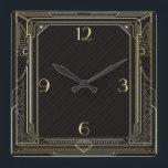 Reloj Cuadrado Art Deco<br><div class="desc">Art Deco It's time to show off your favorite art, photos, and text with a custom round wall clock from Zazzle. Featured in two sizes, this wall clock is vibrantly printed with AcryliPrint®HD process to ensure the highest quality display of any content. Order this custom round wall clock for your...</div>
