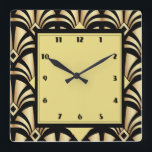 Reloj Cuadrado Art Deco<br><div class="desc">Gran diseño de reloj. Te encantará como a otros. Puede usar este diseño para otro producto que desee o para el personalizar y agregar texto. Sigue a mw por más. Gracias. Que tengas un buen día.</div>