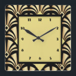 Reloj Cuadrado Art Deco<br><div class="desc">Gran diseño de reloj. Te encantará como a otros. Puede usar este diseño para otro producto que desee o para el personalizar y agregar texto. Sigue a mw por más. Gracias. Que tengas un buen día.</div>