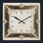 Reloj Cuadrado Art Deco<br><div class="desc">Gran diseño de reloj. Te encantará como a otros. Tenga la libertad de usar este diseño para otro producto que desee o para el personalizar y agregue su texto. Sígueme por más. Gracias. Que tengas un buen día.</div>