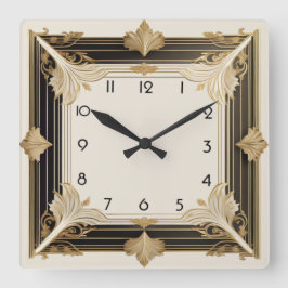Reloj Cuadrado Art Deco