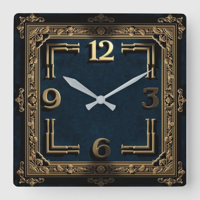 Reloj Cuadrado Art Deco (Anverso)