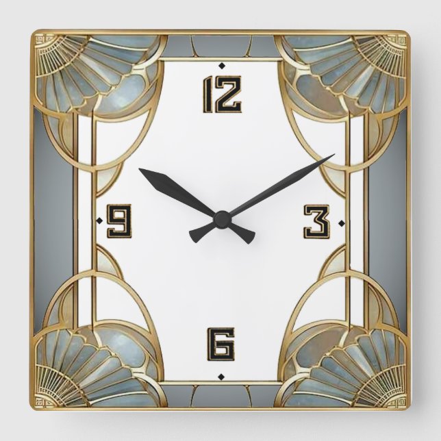 Reloj Cuadrado Art Deco (Anverso)