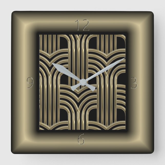 Reloj Cuadrado Art Deco (Anverso)