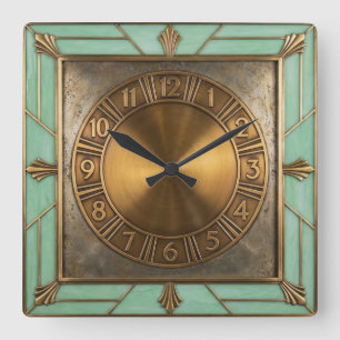 Reloj Cuadrado Art Deco