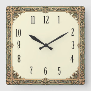 Reloj Cuadrado Art Deco 
