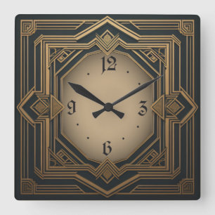 Reloj Cuadrado Art Deco