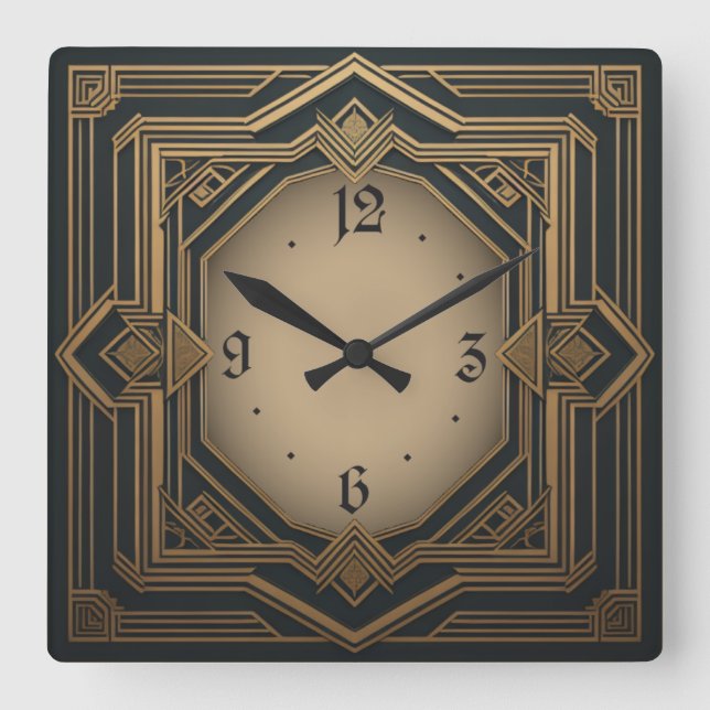 Reloj Cuadrado Art Deco (Anverso)
