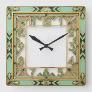 Reloj Cuadrado Art Deco