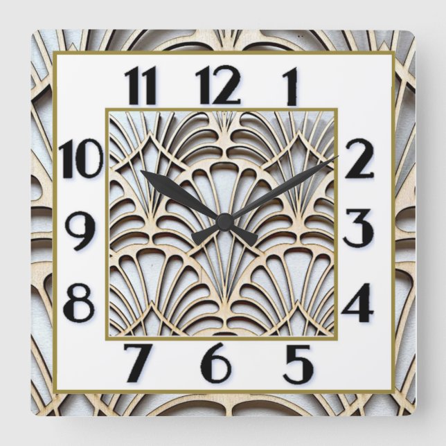 Reloj Cuadrado Art Deco (Anverso)
