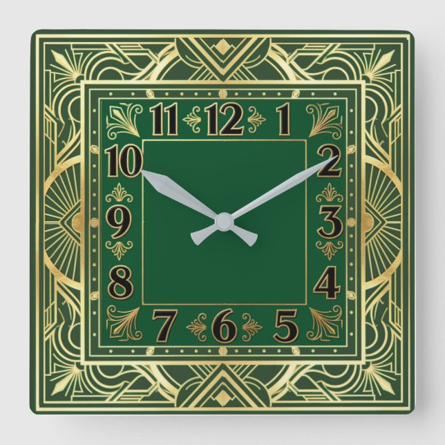 Reloj Cuadrado Art Deco (Anverso)