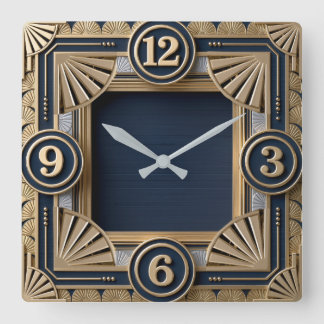 Reloj Cuadrado Art Deco