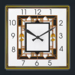 Reloj Cuadrado Art Deco<br><div class="desc">Gran diseño de reloj. Te encantará como a otros. Tenga la libertad de usar este diseño para otro producto que desee o para el personalizar y agregue su texto. Sígueme por más. Gracias. Que tengas un buen día.</div>