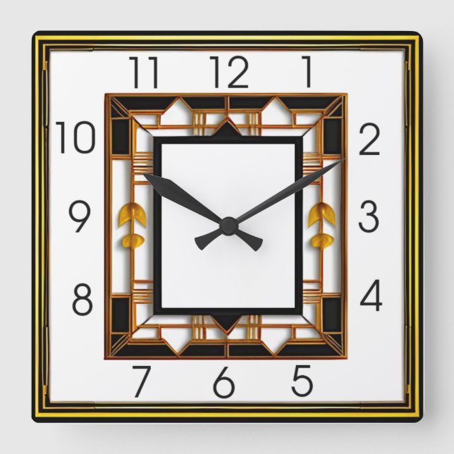 Reloj Cuadrado Art Deco (Anverso)