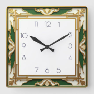 Reloj Cuadrado Art Deco