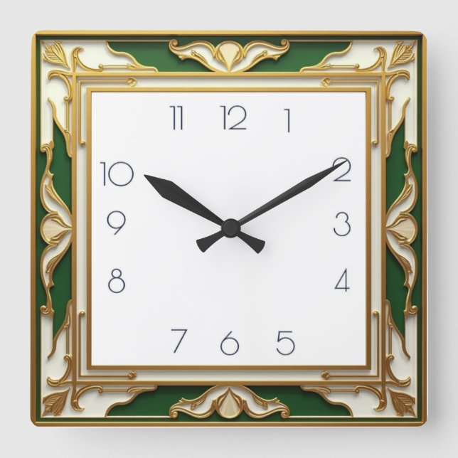 Reloj Cuadrado Art Deco (Anverso)