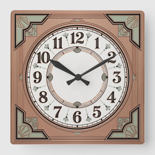 Reloj Cuadrado Art Déco (Anverso)