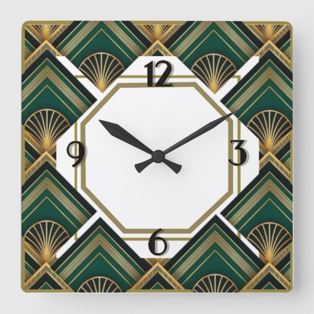 Reloj Cuadrado Art Deco (Anverso)