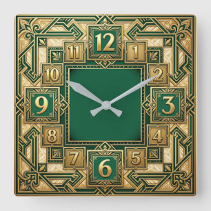 Reloj Cuadrado Art Deco