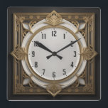 Reloj Cuadrado Art Deco<br><div class="desc">Gran diseño de reloj. Te encantará como a otros. Tenga la libertad de usar este diseño para otro producto que desee o para el personalizar y agregue su texto. Sígueme por más. Gracias. Que tengas un buen día.</div>